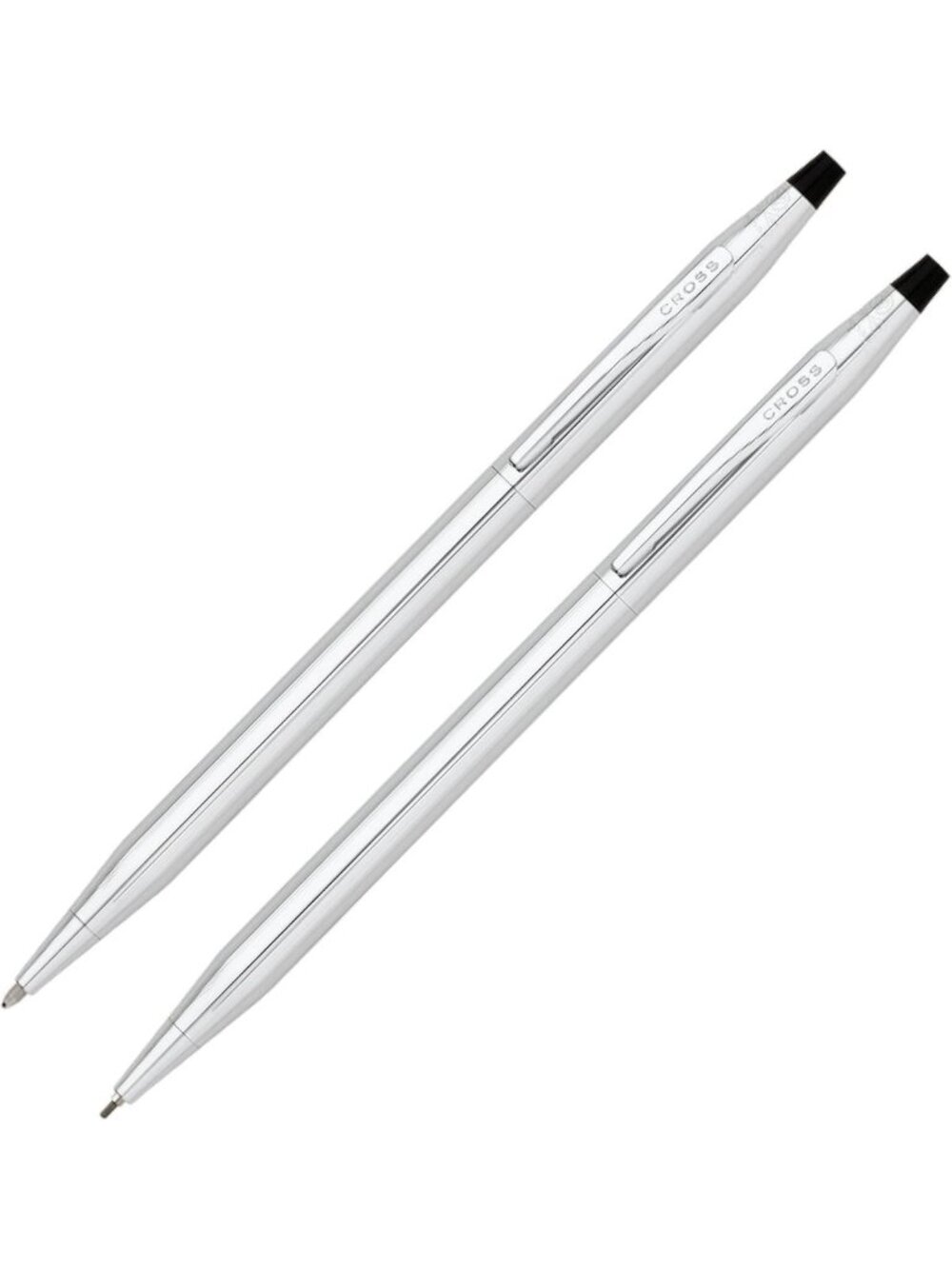 Lustrous Chrome Pen & 0.7mm Pencil Set - Elegant Writing Gift Set, Perfect for